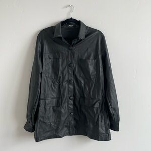 Leather Button Up Jacket